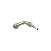 90-degree 7/16 JIC reusable hose end for 8.6mm hose, product code JIC908.6, for tight space lubrication setups