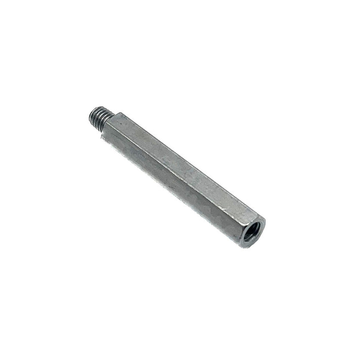 57.5mm straight extension with M6 male to M6 female connection, designed for lubrication systems