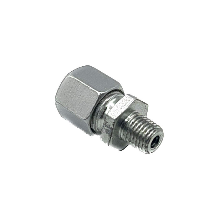  straight 1/8BSP x 8mm tube compression fitting for efficient lubrication system connections.